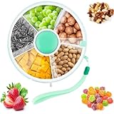 RANJIMA Snack Spinner mit Handschlaufe - Rotierende Aufbewahrung, Snack Box, Kinder Tragbare Melone Süßigkeiten Samen Organizer Aufbewahrungsboxen Snackbehälter für Kinder, Snackteller für Unterwegs