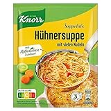 Knorr Suppenliebe Hühnersuppe für eine leckere Nudelsuppe mit vielen Nudeln ohne geschmacksverstärkende Zusatzstoffe und Farbstoffe 3 Teller