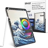 Spallo Magnetische Papier-Feel Displayschutzfolie für iPad 6. 5. 9,7 Zoll (2018/2017), iPad Pro 9,7 2016 & iPad Air (1. / 2.), Schreiben und Zeichnen wie auf Papier, abnehmbare und wiederverwendbare