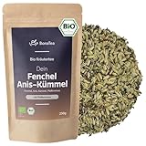 BIO Fenchel-Anis-Kümmel Tee 250g mit einem Hauch Pfefferminzblättern - Hochwertiger loser Kräutertee für Vor und Nach dem Essen
