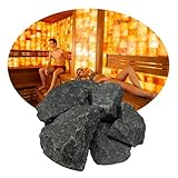 Saunasteine 10 kg 40 bis 80 mm Heizsteine Aufgusssteine, Saunaofen TÜV geprüft Asbest frei vorgewaschen Gartensauna Lavasteine Sauna Zubehör Saunaaufguss Sauna Aufgussmittel Fasssauna Außensauna