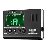 Donner 3 in 1 Metronom Stimmgerät Gitarre Tuner Tongenerator mit LCD Display Elektronisches Clip-on für Gitarre, Ukulele, Bass, Violin, Mandoline, Klavier, Trompete, Chromatischer, (DMT-01)