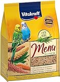 Vitakraft Sittich Perle, Wellensittich Futter, mit Saaten und Getreide, angereichert mit Kräutern, im wiederverschließbaren Beutel, ohne Zuckerzusatz (1x 3kg)