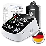 RoserRose Blutdruckmessgerät Oberarm Digital, Blood Pressure Monitor mit Deutscher Sprachausgabe, Großem LED-Display, 2x99 Speicherplätzen, Manschette 22-36cm, AAA-Batterie/Type-C Ladekabel