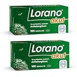 Lorano akut - bewährtes Mittel gegen akute Beschwerden bei Heuschnupfen und Nesselsucht - Doppelpack zum Sparpreis (2x100 Tabletten)