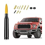 CGEAMDY Autoantenne 14 cm Kurz Auto Antenne Autoradio Dachantenne, Auto Dachantenne mit starker FM Empfangsfunktion Universelles Autozubehör für Auto LKW(Gold)