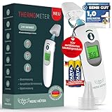 Herz Hüter® Fieberthermometer, 3-in-1 Thermometer, Stirn- und Ohrthermometer, für Säuglinge, Kinder & Erwachsene, ausgezeichnete Genauigkeit und Sicherheit, TÜV-zertifiziertes Medizinprodukt