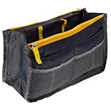 Sewroro Multilagiger Handtaschen Einsatz aus Wasserdichtem Material Große Innentasche mit Mehreren Fächern Praktischer Make Up Organizer für Reisen und Alltag
