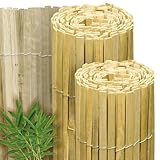 Sol Royal Hell Glänzender Split Bambus Sichtschutz 120x600 cm – Sichtschutz Bambus Zaun Bambusmatte Gartensichtschutz Balkon Sichtschutzzaun – Natursichtschutz Witterungsbeständig B33