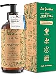 Aloe Vera Gel BIO - Vegan | Mit PUREM BLATTSAFT | 100% NATÜRLICH & REIN | Feuchtigkeitscreme Gesicht & Körper | Feuchtigkeitspflege von Soena Naturals | Aloe Vera Gel 100 Prozent - After Sun