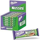 Milka Nussini Riegel, 35 Riegel à 31,5g, Haselnusscrème-Waffelschnitten mit Schokoladenüberzug