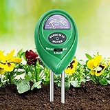 flintronic 3 in 1 Bodentester, Boden-pH-Meter, für Boden-Feuchtigkeit/pH-Tester/Sonnenlicht/Licht, Feuchtigkeitsmesser, für Pflanzenerde, Garten, Bauernhof, Rasen, Gemüsegarten