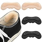 2 Paar Fersenpolster Fersenschutz für Schuhe Antirutsch Einlagen für zu große Schuhe und Stiefel Schuhfüller Heel Protector Pads Fersenkissen Selbstklebende Fußkissen Pads für Männer Frauen