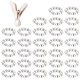 Perle Serviettenringe, 30PCS Serviettenringe Schnallen Serviette Ringe gestreckt Strass Serviettenring Halter, Serviettenschnallen Tischdekoration für Abendessen Hochzeit Bankett Party