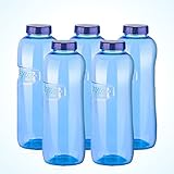 IMHA Trinkflaschen BPA-frei Tritan Wasserflasche 1 Liter / 0,75 Liter / 0,5 Liter (5 x 750 ml)