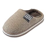 Generisch Hausschuhe Filz 28 Mädchen Kinderschuhe, modisch, flach, für, Baumwolle, Hausschuhe, bequem, weicher Boden, warme Baumwoll-Hausschuhe Socken Antirutsch Kinder 23 (3-Coffee, 32 Big Kids)