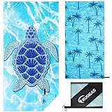 KUOGAS Strandtuch XXL 180×90cm,Groß Schnelltrocknendes Mikrofaser Handtuch, Sandfrei Badetuch,Stranddecke Damen strandhandtuch