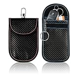 2 Stück Keyless go Schutz Autoschlüssel Hülle, RFID Blocker Autoschlüssel Schutz Keyless Hülle, Faraday Tasche Faraday Bags, Schlüsseltasche Diebstahlschutz(Rot, Blau)