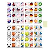 Mahjong-Spiel mit Nationalflaggen – Mahjong-Set mit Nationalflaggen – Interaktives Brettspielzeug für Familienabend, Frühlingsurlaub, Reisen und Picknick
