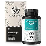 NATURE LOVE® Coenzym Q10 Hochdosiert - 200mg pro Kapsel - 120 vegane Kapseln im 4 Monatsvorrat - Aus pflanzlicher Fermentation - Hochdosiert & in Deutschland produziert