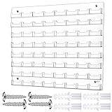 Acryl Visitenkartenhalter Wandhalterung Klar Aufkleber Display Rack Mehrere Kartenhalter Klar Acryl Karten Organisieren Aufkleber Display Ständer Vorgebohrt Acryl Display (64 Taschen)