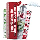 notlok Safety Work - 600ml Feuerlöschspray | iBlock Fire Klein Feuerlöscher: Wohnmobil, Lagerfeuer, Picknick, Grillen | Feuerlöscher Schaum-Gel von Feuer A B C E F | Fettbrandlöscher, Brandschutzspray