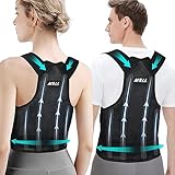 Rückenstützgürtel Rücken Geradehalter Haltungskorrektur Damen: Verstellbare Haltung Korrektur Gurt für herren - Atmungsaktive Back Posture Corrector - Verstellbare Gerade Haltungstrainer Schwarz M