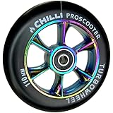 Chilli Pro Scooter Turbo Stunt Scooter Rolle 110mm I Trick I Tret I Roller I Wheel Abec9 Rainbow Neochrome