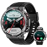 Smartwatch Damen Herren 1,39 Zoll Uhren Fitness Tracker Uhr mit Schrittzähler Sportuhr Herzfrequenz Blutsauerstoff Schlafmonitor IP68 Wasserdicht Fitnessuhr Taktische Smart Watch für iOS Android