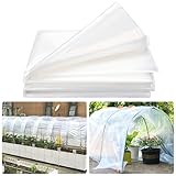 DAZZTIME 3 x 6M Polyethylenfolie Transparent Gewächshausfolie,Extra Dick Reißfest Gartenfolie aus Polyethylen,Gartenfolie aus Polyethylen,für Gartenarbeit Treibhaus Folientunnel(200Mu/1000G)