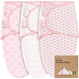 KeaBabies 3-Pack Bio-Baby-Schlafsack zum Pucken - Ergonomische Pucksack Baby 0-3 Monate, Babyschlafsack Neugeborene, Pucktuch Baby, Puck Schlafsack Baby Pucksack, Baby Wickeldecke (Blossom)