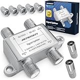 Berdsen SAT Verteiler Antennenverteiler 3-fach - Splitter Typ F - Passiv - 5-2400 MHz - Metall Geschirmt