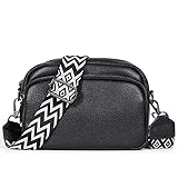 TANTOMI Umhängetasche Damen, Echtes Leder Klein Crossbody Bag Damen Handytasche zum Umhängen, Moderne Handtasche Taschen mit Breitem Schultergurt, Tasche Damen Tägliches Arbeiten, Einkaufen, Reisen