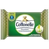 Cottonelle Feuchtes Toilettenpapier, Wohltuende Sauberkeit, Mit prebiotischer Lotion, Biologisch Abbaubar, Plastikfrei, Wiederverschließbar, Einzelpack, 38 Feuchttücher, 38 Stück (1er Pack)