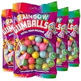 800g Nachfüllkaugummis für Kaugummispender Kaugummiautomat Kaugummimaschine Gumball Machine Chewing Gum, natürliche Farbstoffe, glutenfrei, halal (4x 200g Nachfüllkaugummis)