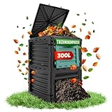 Oramics Thermokomposter 300L - Schnellkomposter für Garten & Terrasse - Wetterfest & robust - Leichte Montage ohne Werkzeug - Komposter für Küchen- & Gartenabfälle - Nachhaltiger Kompostbehälter