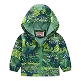 Regenjacke Kinder Dünn Cute Lustig Cartoon Raum Stern Druck Übergangsjacke Kinder Winterjacke Jungen Wanderjacke Softshelljacke Kinder Mädchen Regenmantel Winddichte Windbreaker Jacke Mädchen Jacken