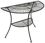 DanDiBo Tisch Halbrund Wandtisch Malega 100531 Beistelltisch aus Metall 100 cm Gartentisch Halbtisch Halbrundtisch Wandkonsole Konsole Wand