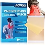 ACWOO Schmerzlinderung Patch, 60 Patch Beidseitig Schmerzlinderung Wärmepflaster Pain Relief Pflaster für Nacken und Schulter, Selbstklebend Schmerzpflaster Wärmekissen für Schulter