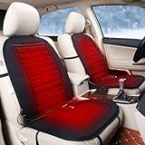 Feizikaw Winter Autositzauflage mit Vollrückenlehne, Ergonomisch, Warm, Einfacher Einbau, Für Erwachsene, Auto LKW SUV (1PCS)