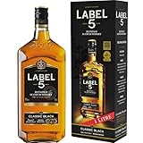 Label 5 , Blended Whisky , 1L , rauchig - torfiges Aroma , mehrfacher Preisgewinner , gut zum Mischen geeignet