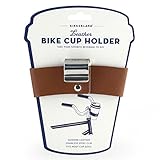 Kikkerland Leder Kaffeehalter Fürs Fahrrad, braun, S, M, L