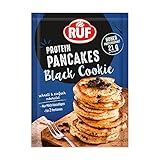 RUF Protein Pancakes Black Cookie mit knusprigen Keksbröseln, schnell zubereitet, fluffiges Genießer-Frühstück, hoher Proteingehalt, 1 x 150g-Beutel