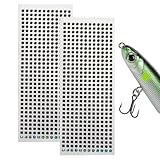 Aufkleber für Angelköder, realistische Angelköder, 500 x Köder, realistischer Angelaufkleber, 6 mm, reflektierende Angelköder für Süßwasser und Salzwasser