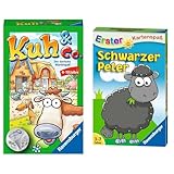 Ravensburger 23160 - Kuh und co, Mitbringspiel für 2-6 Spieler, Kinderspiel ab 4 Jahren, Reisespiel für unterwegs & 20432 - Schwarzer Peter - Schaf, Kartenspiele ab 3 Jahren