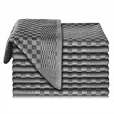 Vaily Premium Geschirrtücher 10er Pack - Trockentücher aus 100% Baumwolle super Saugstark- Oeko-TEX Zertifiziert - 70 x 45 cm Schwarz