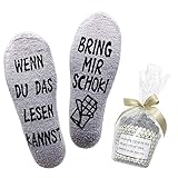 Belloxis Geschenke für Frauen Schokolade Geschenk Schokoladen Socken Stoppersocken Wenn Du Das Lesen Kannst Socken