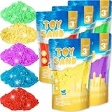 NiToy 5 kg Magic Sand Set 5 Farben für Kinder, Sensorisch Sandspielzeug Zaubersand Geschenk, ideal für kreatives Indoor-Sandspiel, ab 3 Jahren