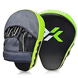 Pratzen Boxen mit hochwertiger Polsterung - 1 Paar Kickboxen Boxpratzen für optimale Schlagdämpfung,Trainerpratzen Boxing Pad für Männer Frauen,Schlagkissen für Karate MMA Taekwondo Muay Thai