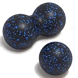 2 Set Selbstmassageball, Duo Ball Klein Self, Erdnuss Massageball Faszienball-Set, Lacrosse-Ball Muskelrolle für Wirbelsäule, Faszientraining, Akupressur Plantarfasziitis Reflexzonenmassage